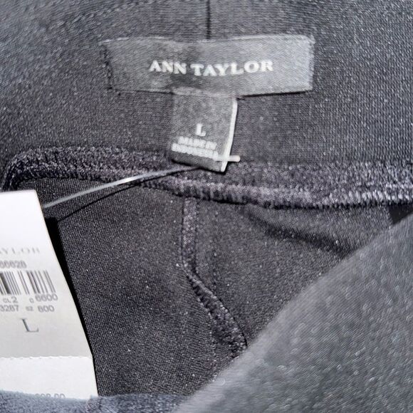 Ann Taylor Faux Leather Panel Pants Size Large - Picture 3 of 10